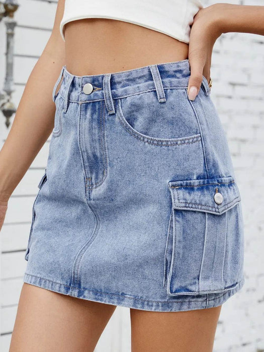 Cargo Denim Skirt - Byyde
