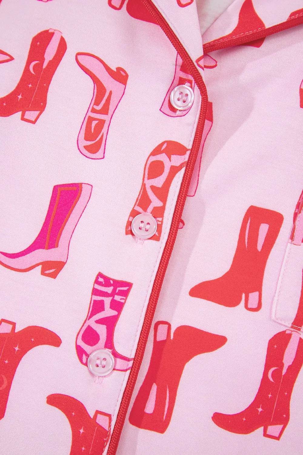 Cowgirl Boots Printed Shirt and Shorts Set - Byyde