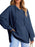 Slit Drawstring Waffle Knit Hoodie - Byyde
