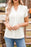 Short Sleeve Notched Blouse - Byyde