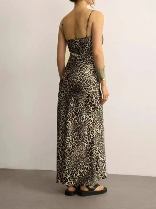 Leopard Print Cami Maxi Dress - Byyde