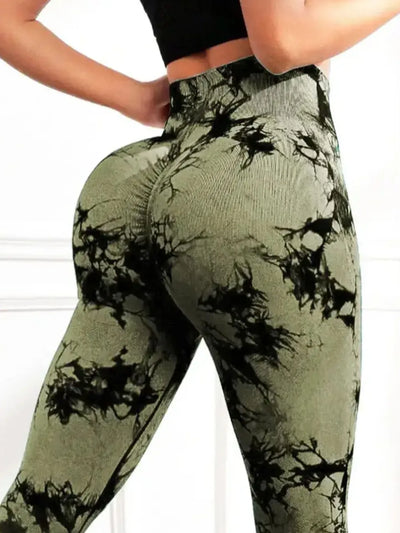 Tie-Dye High Waist Active Leggings - Byyde