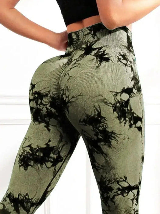 Tie-Dye High Waist Active Leggings - Byyde