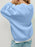 Round Neck Dropped Shoulder Long Sleeve Sweatshirt - Byyde