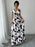 Printed Surplice Cap Sleeve Maxi Dress - Byyde