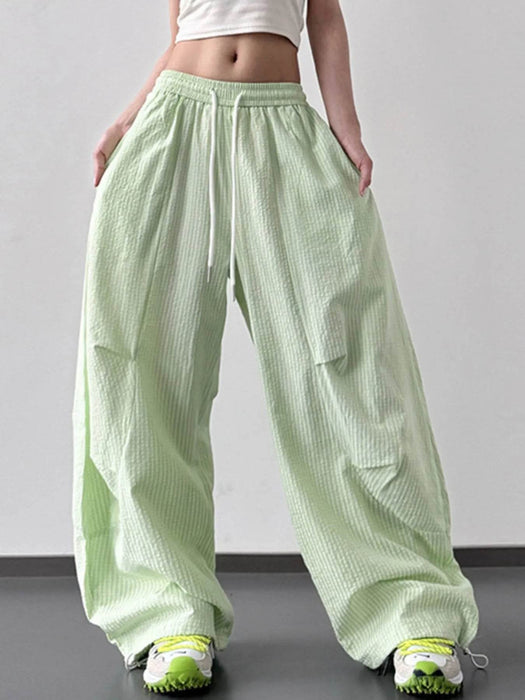 Drawstring Wide Leg Pants - Byyde