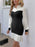 Two Tone Pleated Long Sleeve Shirt Dress - Byyde