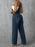 Zip Front Wide Strap Denim Overalls - Byyde