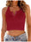 Full Size Ribbed Scoop Neck Cropped Tank Top Plus Size - Byyde