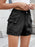 High Waist Cargo Denim Shorts - Byyde