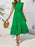 Frill Mock Neck Ruffled Cap Sleeve Midi Dress - Byyde