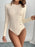 Perfee Decorative Button Round Neck Long Sleeve Bodysuit - Byyde