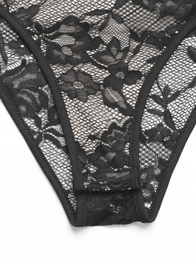 Lace Halter Neck Bodysuit - Byyde