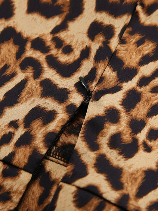 Leopard Print Mini Skirt - Byyde