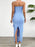Devine Ruffled Slit Back Tube Maxi Dress - Byyde