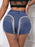 Fringe Back Denim Shorts with Pockets - Byyde