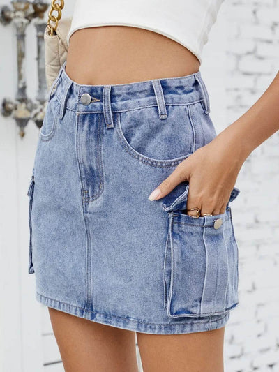 Cargo Denim Skirt - Byyde
