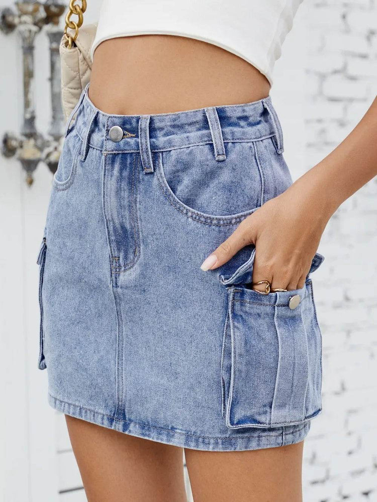 Cargo Denim Skirt - Byyde