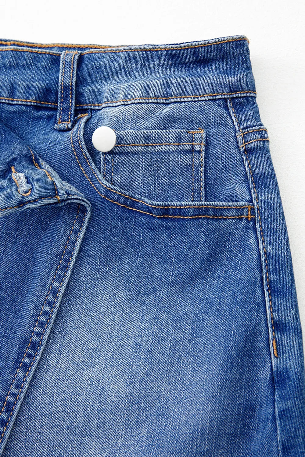 Wrapped Crossed Waist Denim Mini Skirt - Byyde