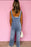 Wide Strap Denim Overalls with Pockets - Byyde