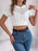 Cable Knit Openwork Round Neck Knit Top - Byyde