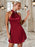 Ruched Grecian Neck Mini Dress - Byyde