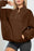 Half Zip Drop Shoulder Long Sleeve Sweatshirt - Byyde
