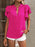 Ruffle Sleeve Notched Blouse - Byyde