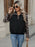 Leopard Print Sleeve Quarter Snap Sweatshirt - Byyde