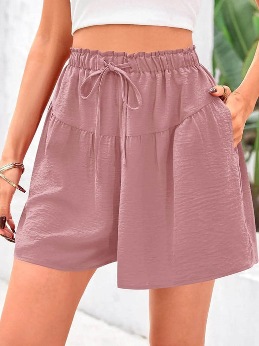 Full Size Casual Drawstring High Waist Relaxed Shorts Plus Size - Byyde