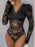 Perfee Lace V-Neck Long Sleeve Bodysuit - Byyde