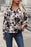 Perfee Printed Tie Neck Balloon Sleeve Blouse - Byyde