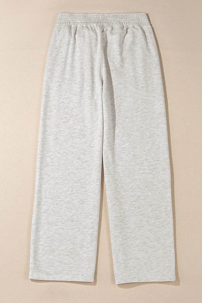 Elastic Waist Active Pants with Pockets - Byyde