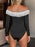 Perfee Sequin Ruffled Off-Shoulder Long Sleeve Bodysuit - Byyde