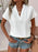 Notched Short Sleeves Casual Blouse - Byyde