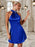 Ruched Grecian Neck Mini Dress - Byyde
