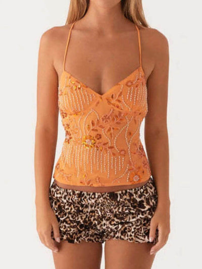 Crisscross Back V-Neck Cami - Byyde