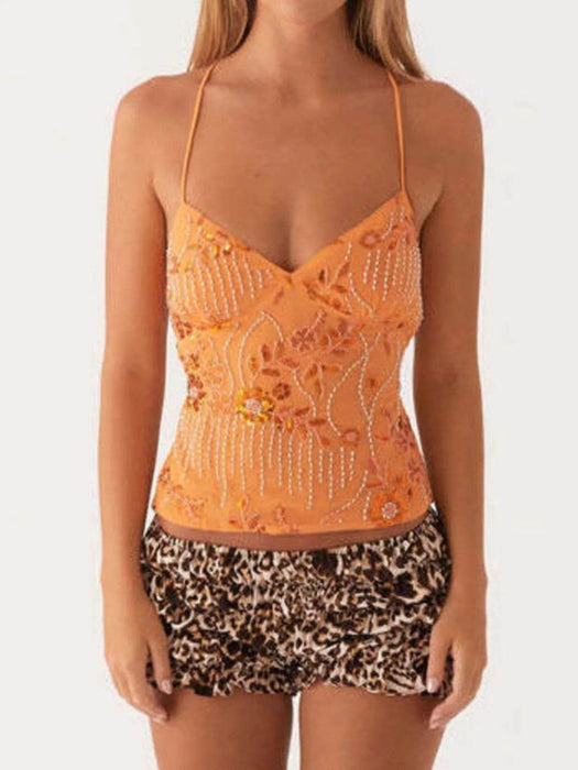 Crisscross Back V-Neck Cami - Byyde