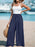 Full Size Drawstring Waist Wide Leg Pants Plus Size - Byyde