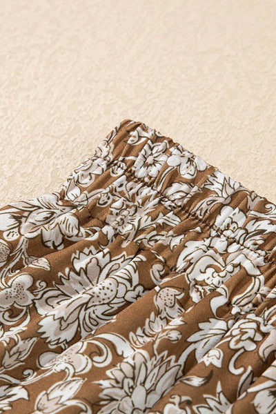 Floral Print Tiered Maxi Skirt - Byyde