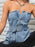 Frayed Hem Button Detail Tube Top - Byyde
