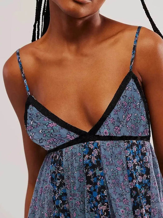 Floral V-Neck Maxi Cami Dress - Byyde