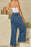Adjustable Tie Straps Wide Leg Denim Overalls - Byyde
