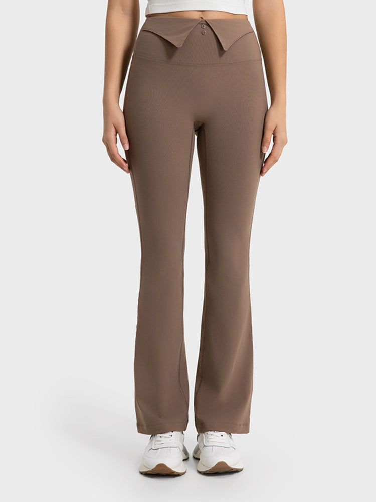 Millennia Wide Waistband Bootcut Sport Pants - Byyde