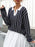 Stripe Contrast Collar Long Sleeve Knit Top - Byyde