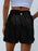 High-Waisted Pleated Shorts with Belt Detail - Byyde