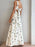 Printed Square Neck Maxi Cami Dress with Pocket - Byyde