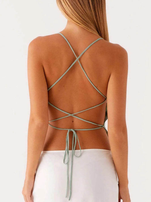 Crisscross Back V-Neck Cami - Byyde