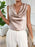 Satin Cowl Neck Sleeveless Blouse - Byyde