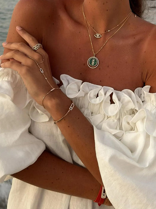 Side Slit Off-Shoulder Dress - Byyde